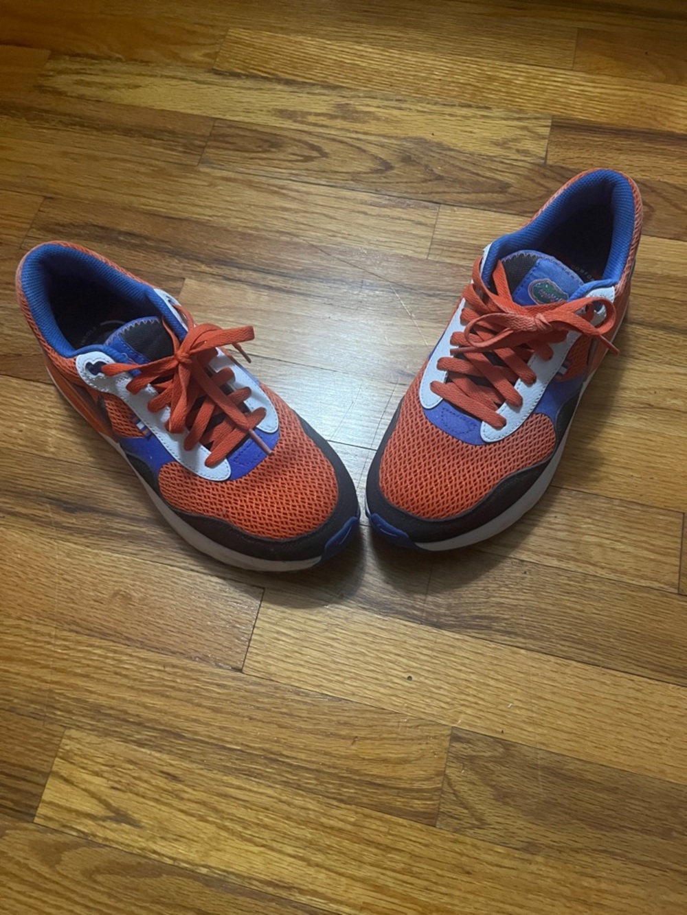 Nike Women's Orange and Blue Running Sneakers